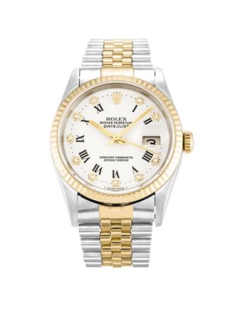 Rolex Datejust White Dial 16233 Mens 36MM